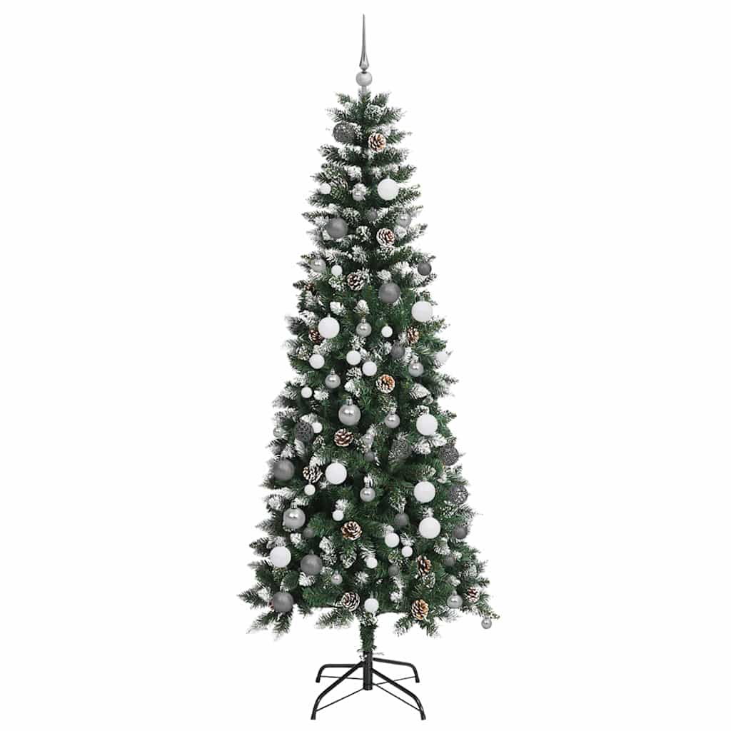 Kunstkerstboom met 300 LED Groen 210 cm PVC en Plastic en Staal