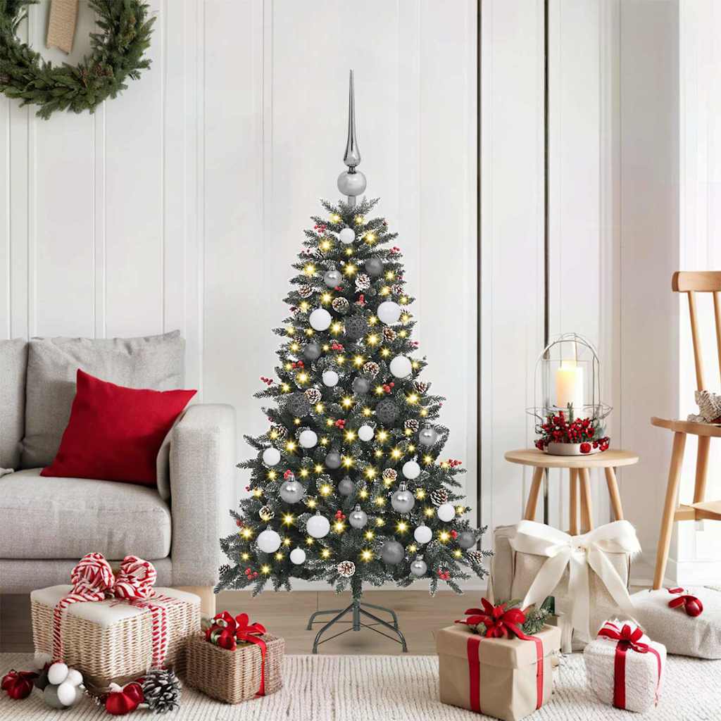 Kunstkerstboom met 150 LED Groen 120 cm PVC en Plastic en Staal