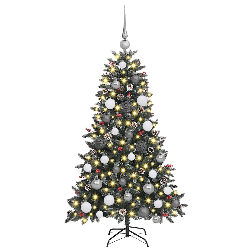 Kunstkerstboom met 150 LED Groen 120 cm PVC en Plastic en Staal