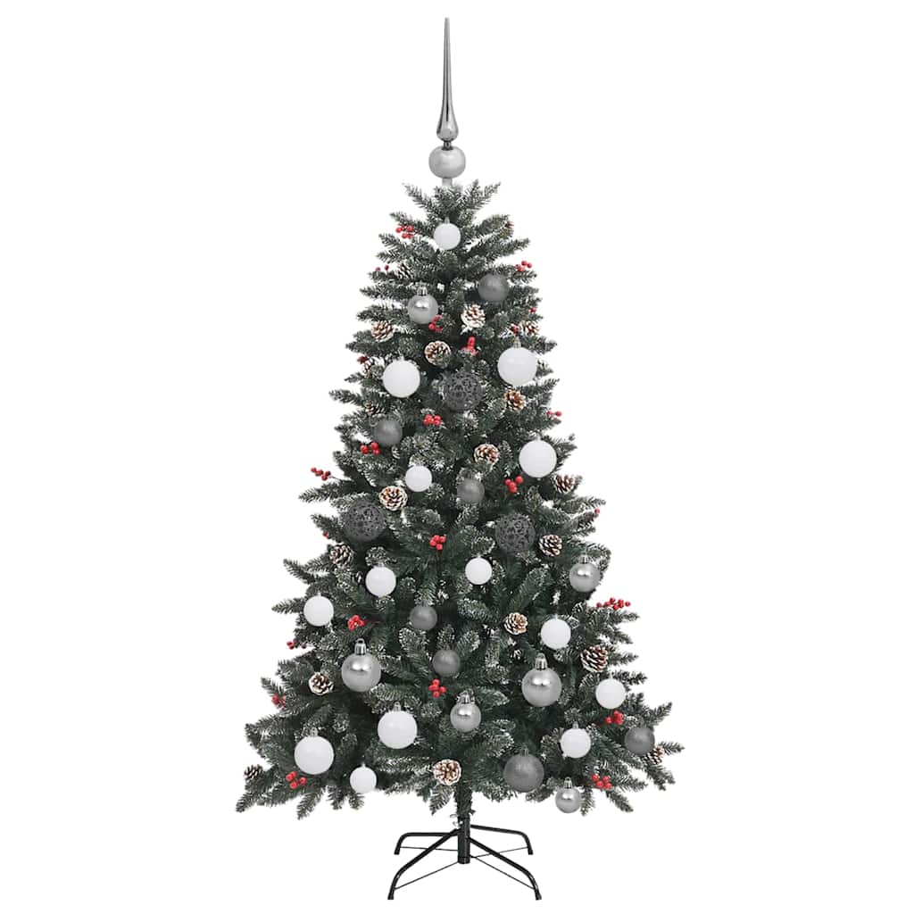 Kunstkerstboom met 150 LED Groen 120 cm PVC en Plastic en Staal