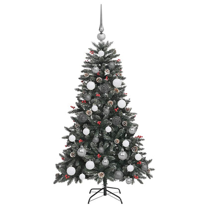 Kunstkerstboom met 150 LED Groen 120 cm PVC en Plastic en Staal