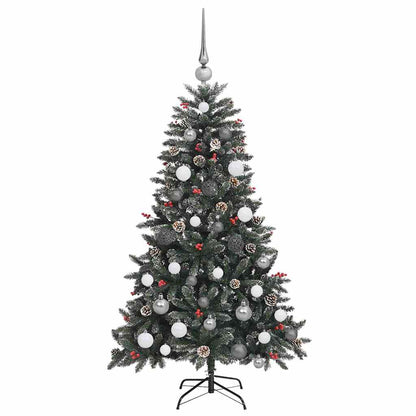 Kunstkerstboom met 150 LED Groen 150 cm PVC en Plastic en Staal