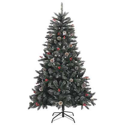 Kunstkerstboom met 150 LED Groen 150 cm PVC en Plastic en Staal