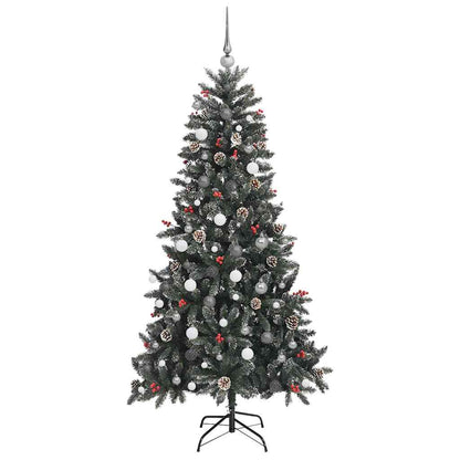 Kunstkerstboom met 300 LED Groen 210 cm PVC en Plastic en Staal