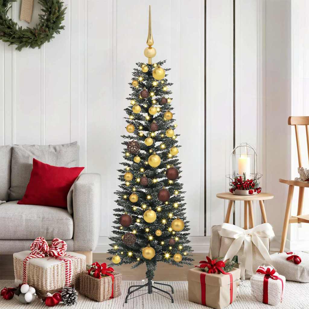 Kunstkerstboom met 150 LED Groen 120 cm PVC en Plastic en Staal