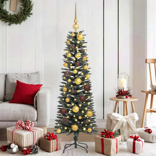 Kunstkerstboom met 150 LED Groen 120 cm PVC en Plastic en Staal