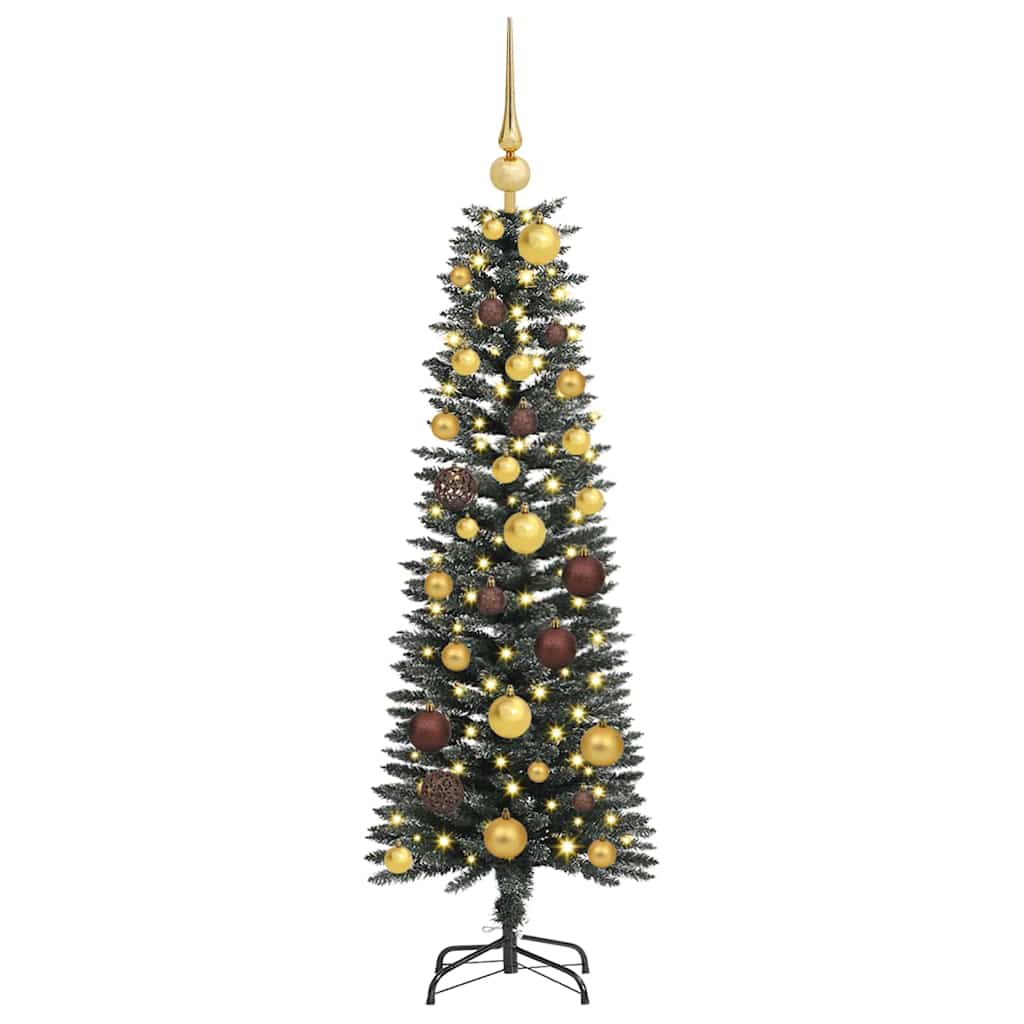 Kunstkerstboom met 150 LED Groen 120 cm PVC en Plastic en Staal