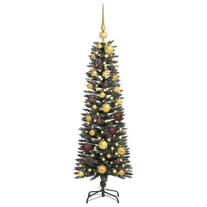 Kunstkerstboom met 150 LED Groen 120 cm PVC en Plastic en Staal