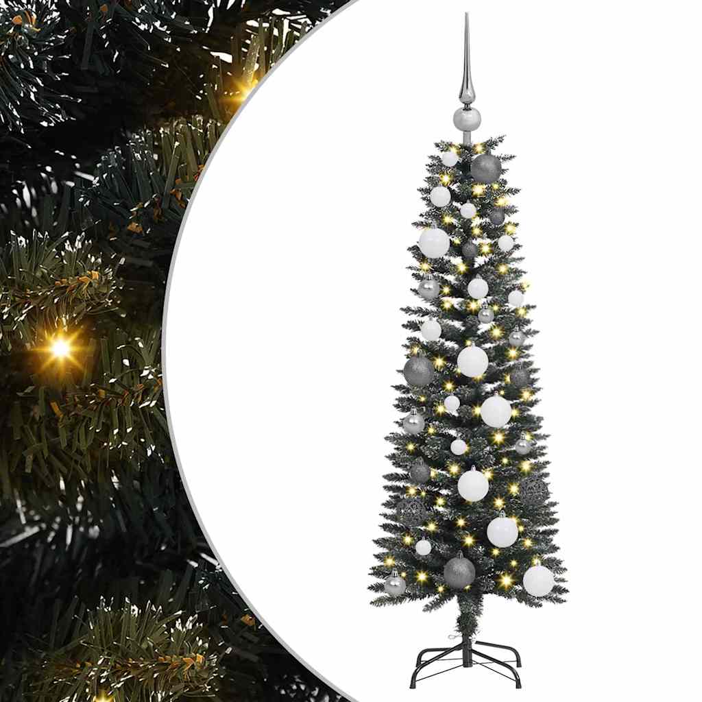 Kunstkerstboom met 150 LED Groen 120 cm PVC en Plastic en Staal