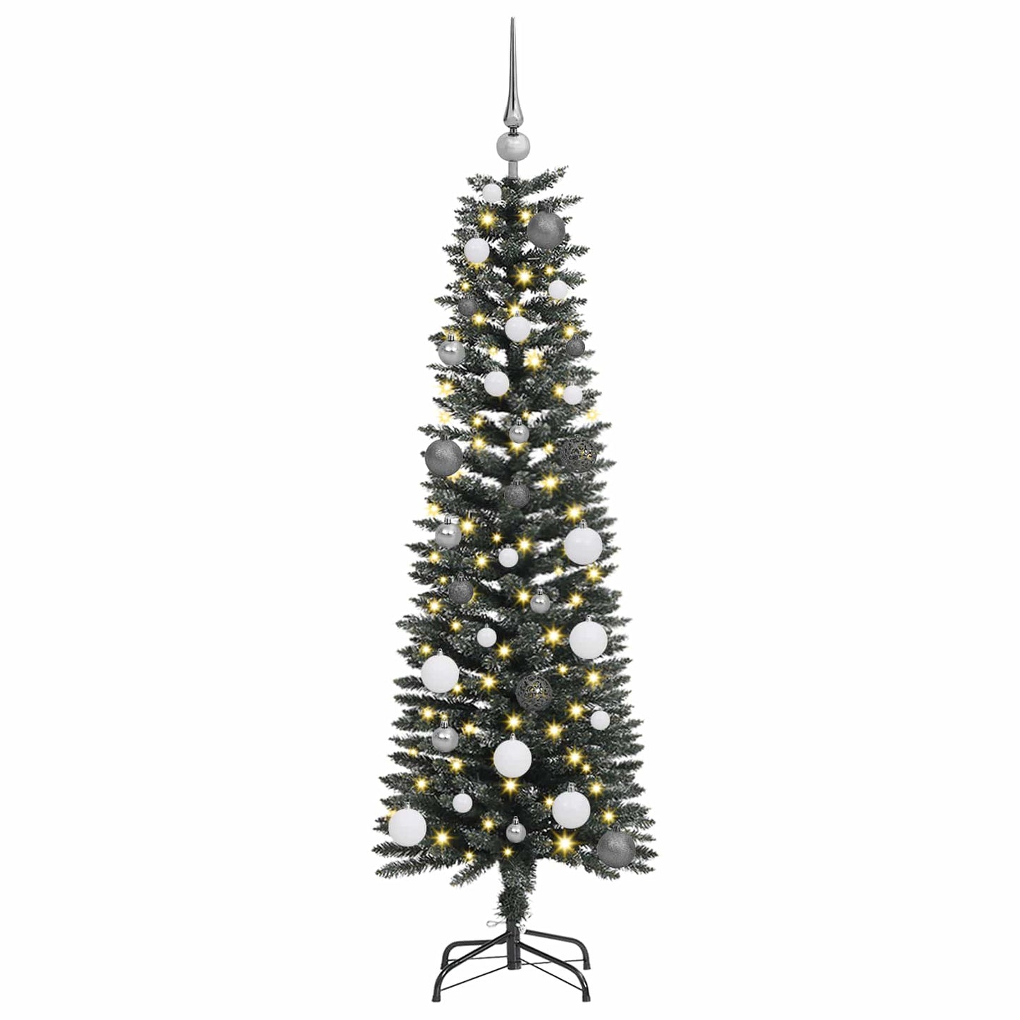 Kunstkerstboom met 150 LED Groen 150 cm PVC en Plastic en Staal
