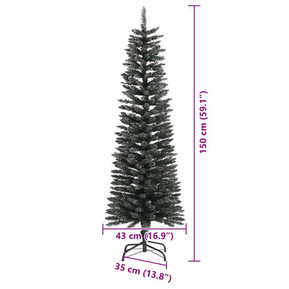 Kunstkerstboom met 150 LED Groen 150 cm PVC en Plastic en Staal