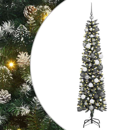 Kunstkerstboom met 300 LED Groen 180 cm PVC en Plastic en Staal