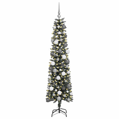 Kunstkerstboom met 300 LED Groen 180 cm PVC en Plastic en Staal