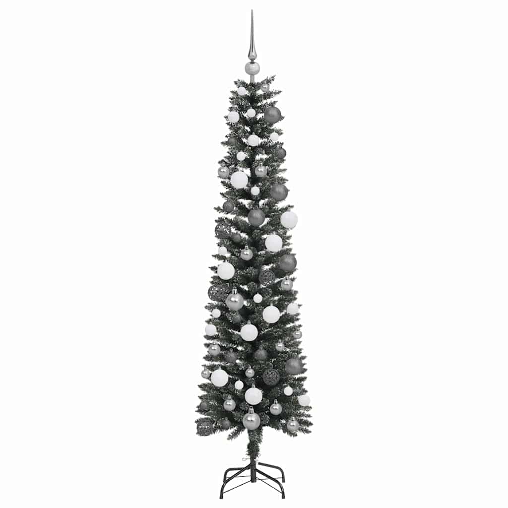 Kunstkerstboom met 300 LED Groen 180 cm PVC en Plastic en Staal