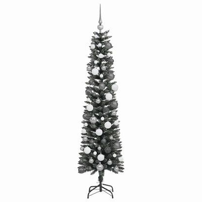 Kunstkerstboom met 300 LED Groen 180 cm PVC en Plastic en Staal