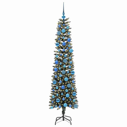 Kunstkerstboom met 300 LED Groen 180 cm PVC en Plastic en Staal