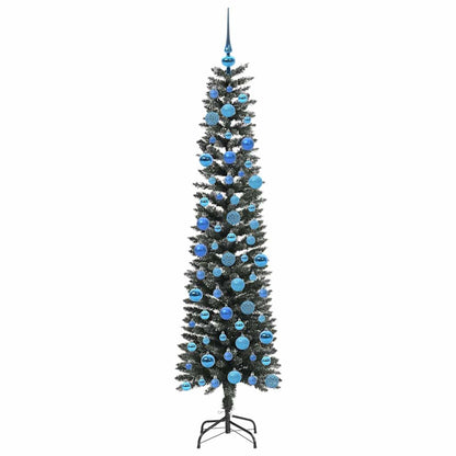 Kunstkerstboom met 300 LED Groen 180 cm PVC en Plastic en Staal