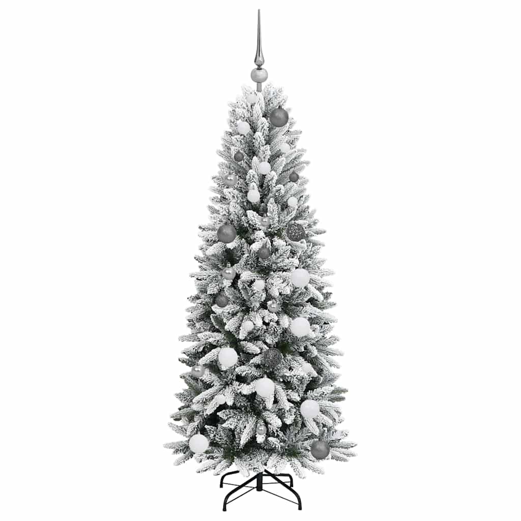 Kunstkerstboom Wit 150 cm PVC en Plastic en Staal en PE