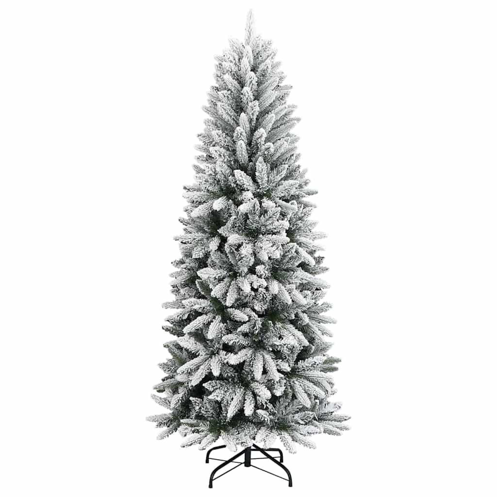 Kunstkerstboom Wit 210 cm PVC en Plastic en Staal en PE