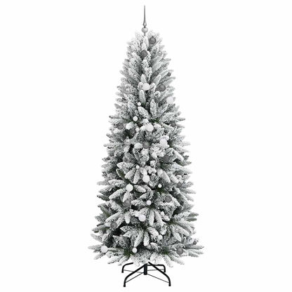 Kunstkerstboom Wit 240 cm PVC en Plastic en Staal en PE