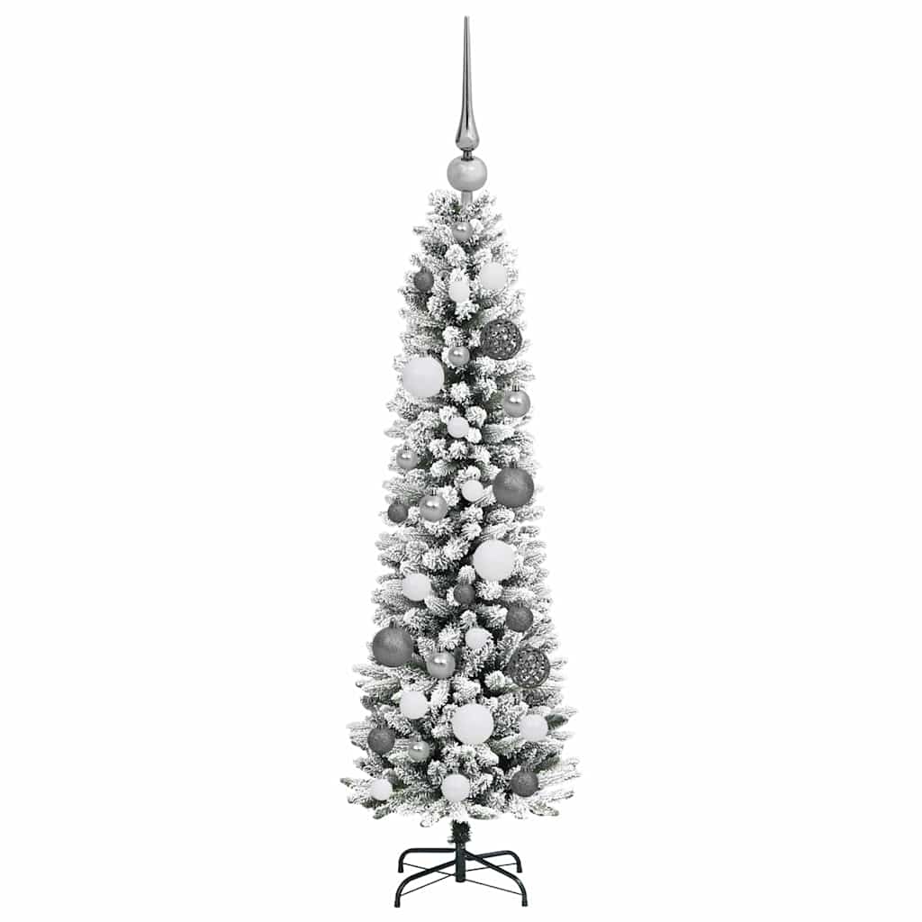 Kunstkerstboom met 150 LED Wit 120 cm PVC en Metaal en Plastic