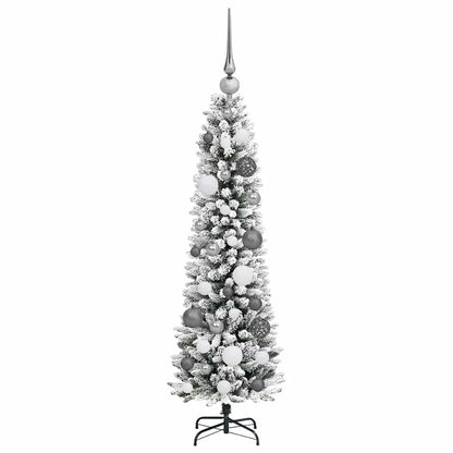 Kunstkerstboom met 150 LED Wit 120 cm PVC en Metaal en Plastic