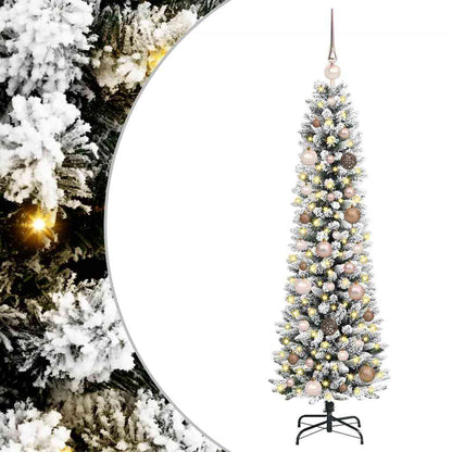 Kunstkerstboom met 150 LED Wit 150 cm PVC en Metaal en Plastic