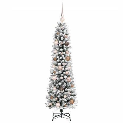 Kunstkerstboom met 150 LED Wit 150 cm PVC en Metaal en Plastic