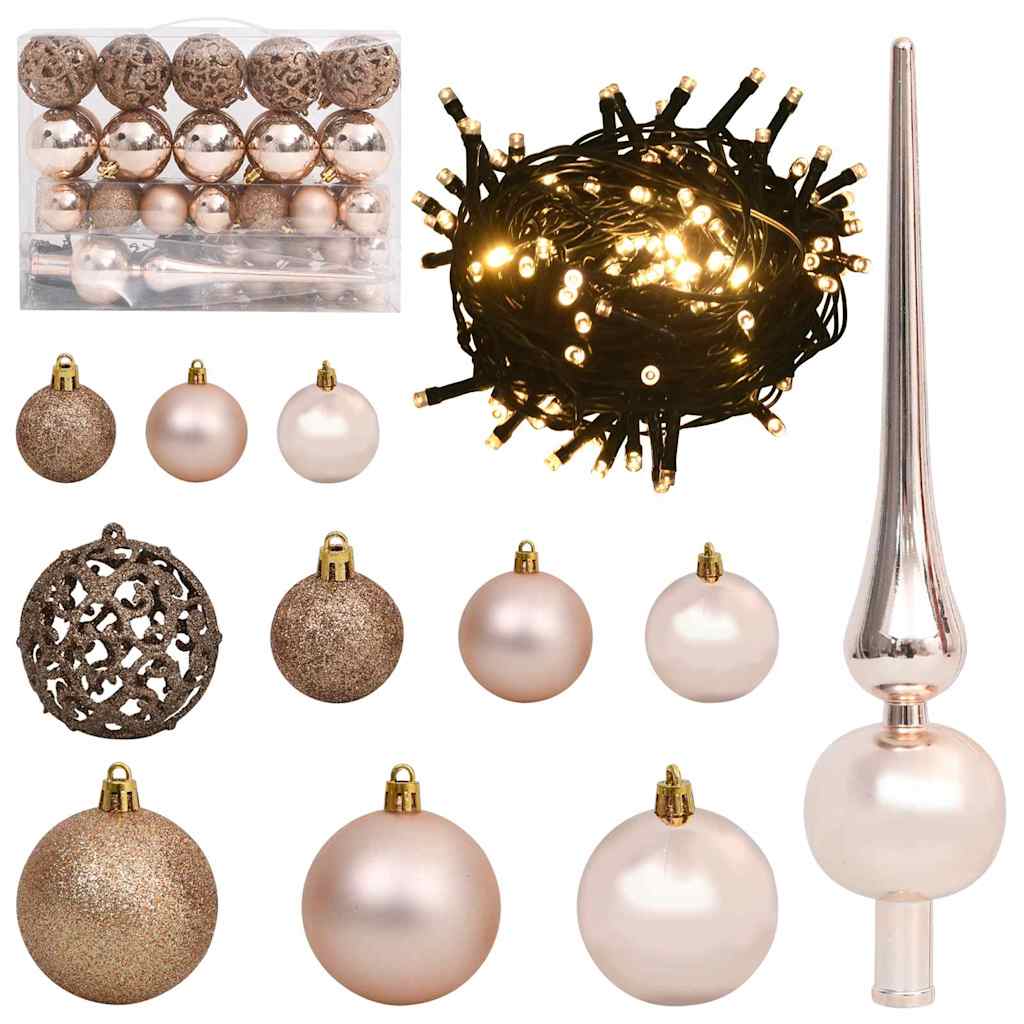 Kunstkerstboom met 150 LED Wit 150 cm PVC en Metaal en Plastic