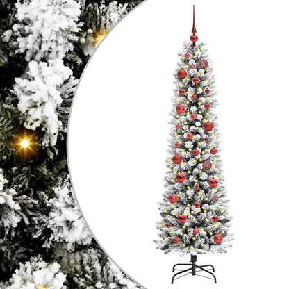 Kunstkerstboom met 150 LED Wit 150 cm PVC en Metaal en Plastic