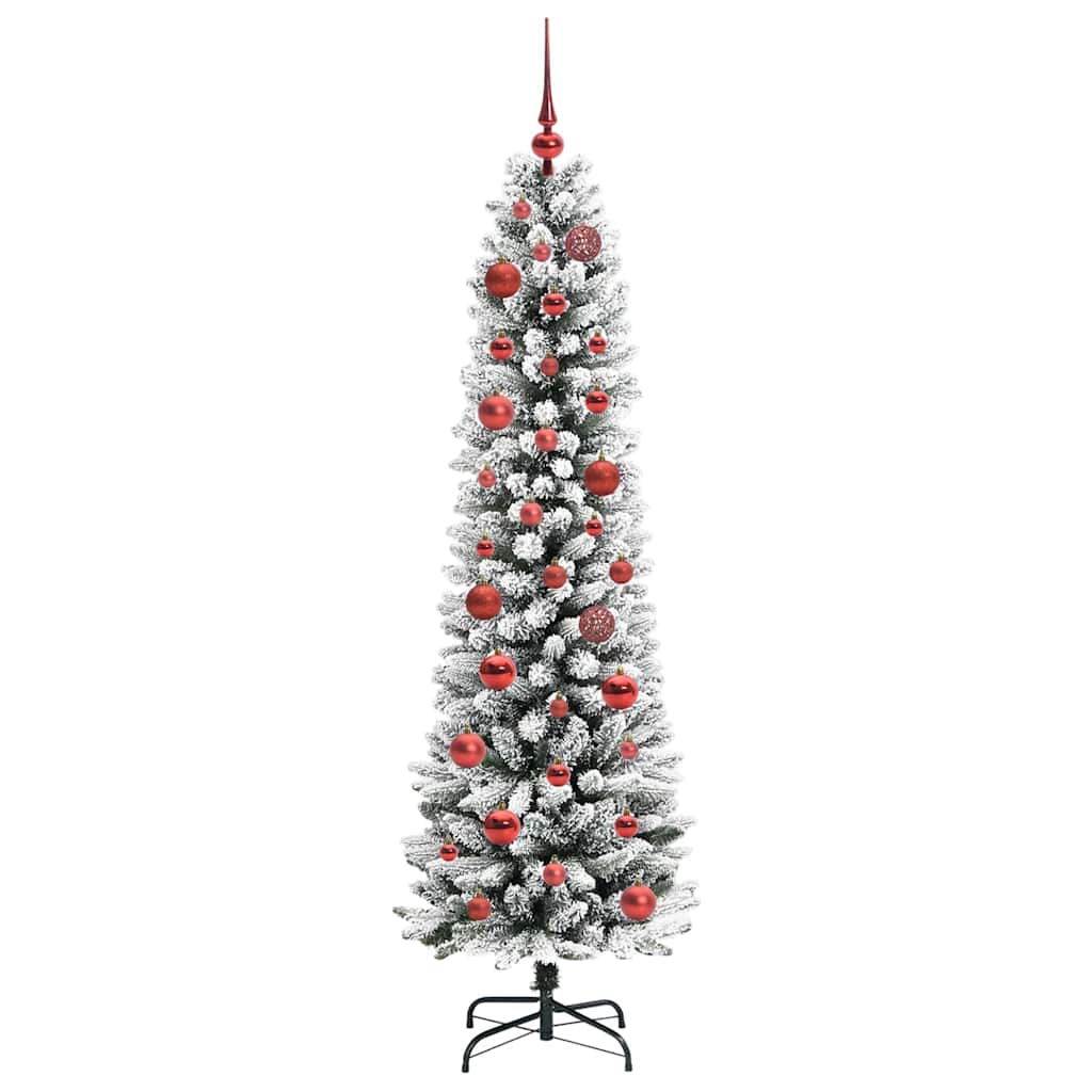 Kunstkerstboom met 150 LED Wit 150 cm PVC en Metaal en Plastic