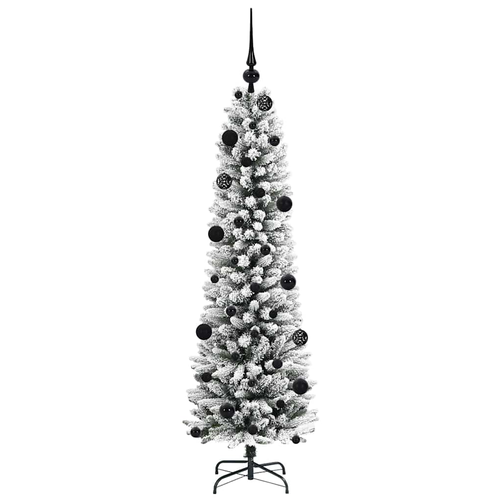 Kunstkerstboom met 150 LED Wit 150 cm PVC en Metaal en Plastic