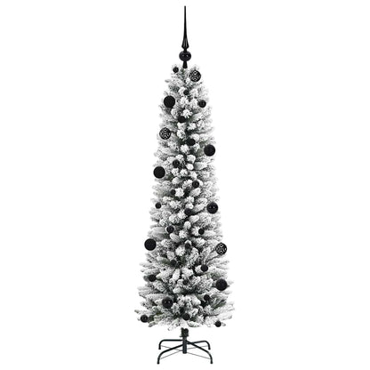 Kunstkerstboom met 150 LED Wit 150 cm PVC en Metaal en Plastic