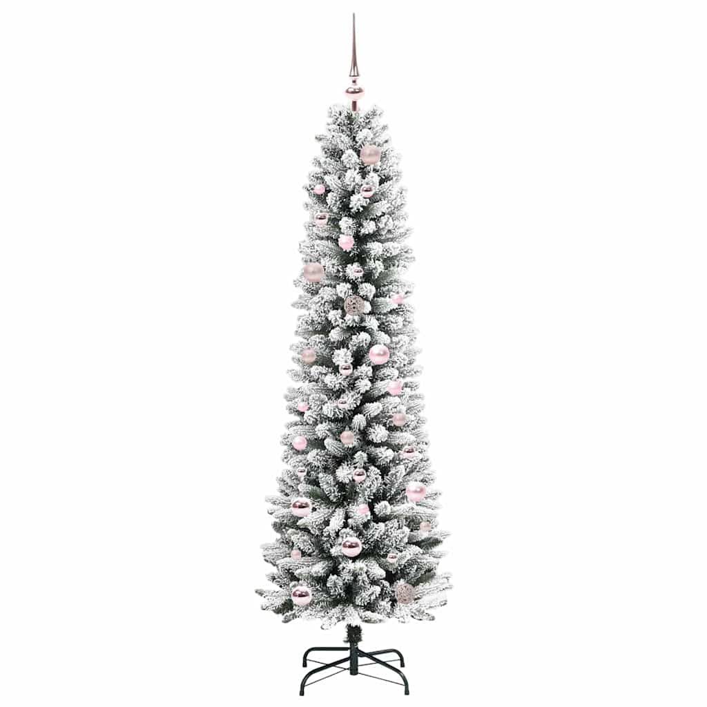 Kunstkerstboom met 150 LED Wit 150 cm PVC en Metaal en Plastic