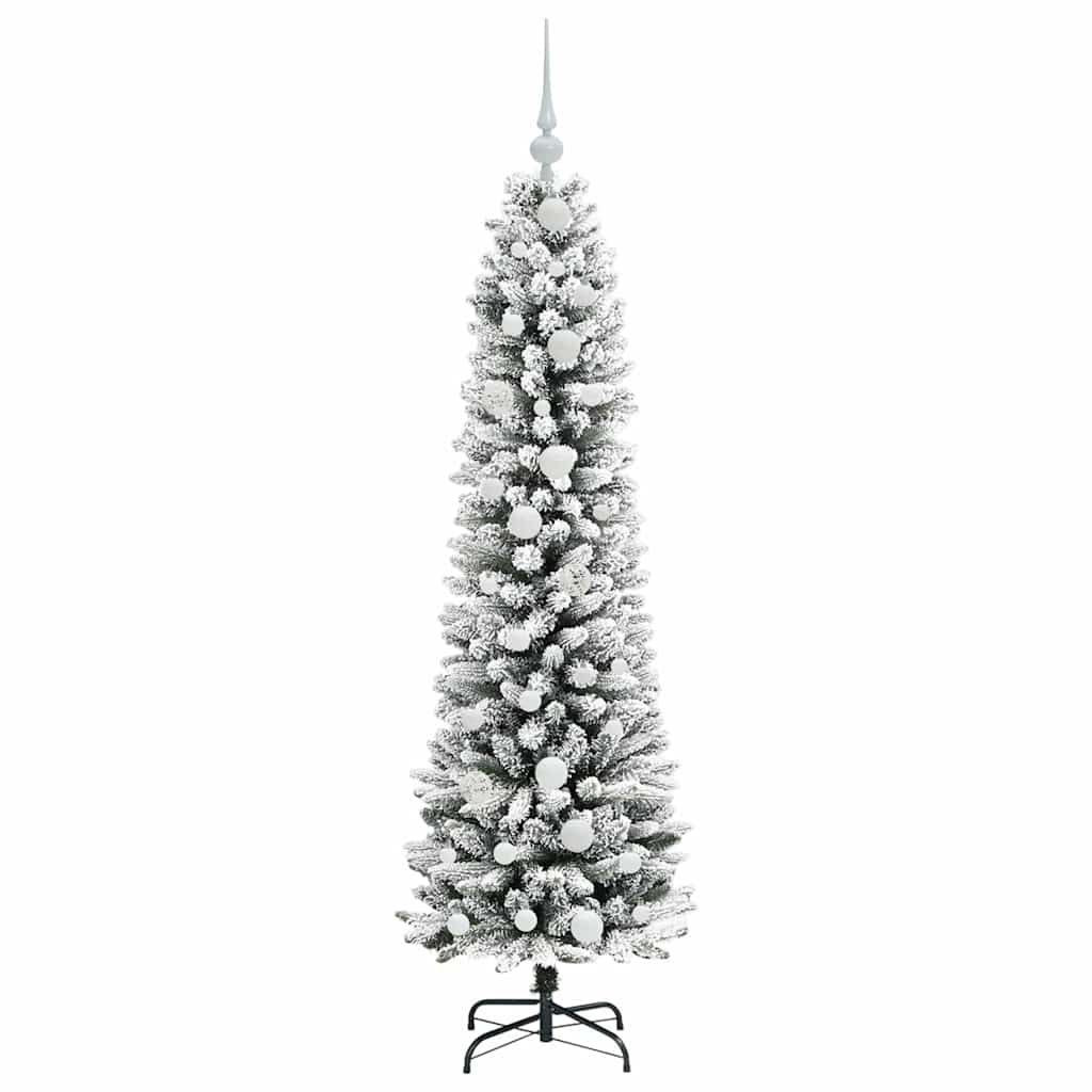Kunstkerstboom met 150 LED Wit 150 cm PVC en Metaal en Plastic