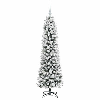 Kunstkerstboom met 150 LED Wit 150 cm PVC en Metaal en Plastic