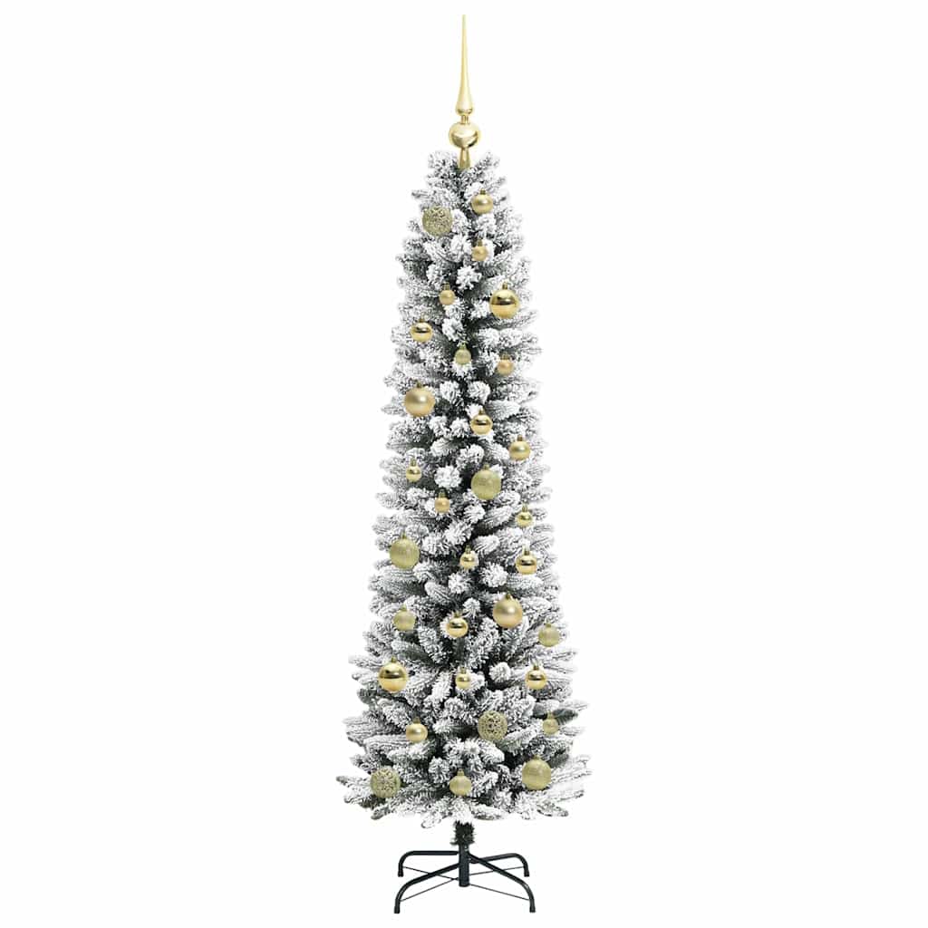 Kunstkerstboom met 150 LED Wit 150 cm PVC en Metaal en Plastic