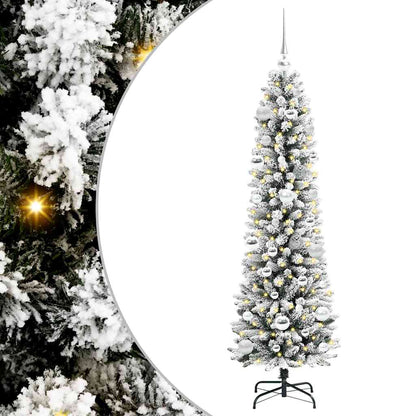 Kunstkerstboom met 150 LED Wit 150 cm PVC en Metaal en Plastic