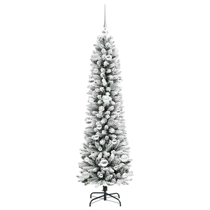 Kunstkerstboom met 150 LED Wit 150 cm PVC en Metaal en Plastic