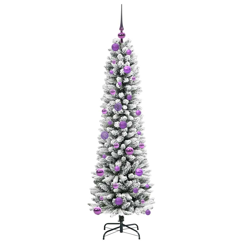 Kunstkerstboom met 150 LED Wit 150 cm PVC en Metaal en Plastic