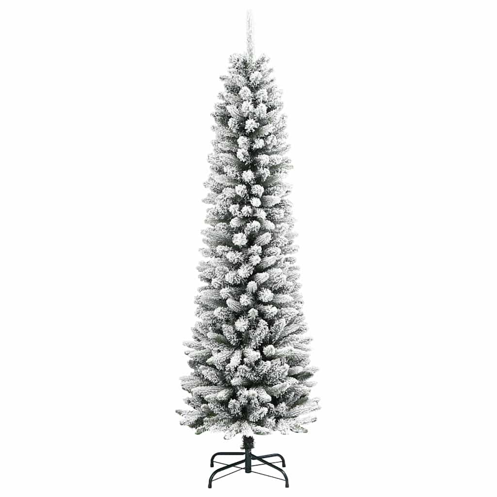 Kunstkerstboom met 300 LED Wit 180 cm PVC en Metaal en Plastic