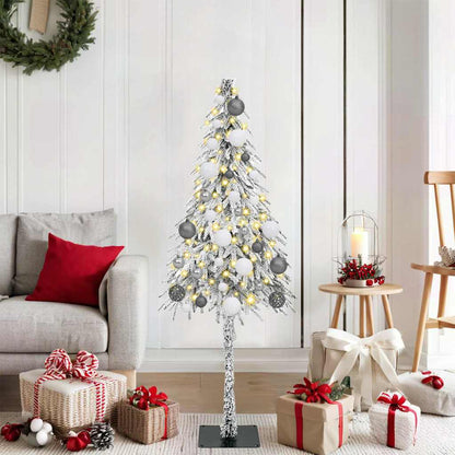 Kerstboom met 150 LED met standaard Wit 120 cm PE en staal