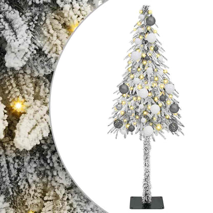 Kerstboom met 150 LED met standaard Wit 120 cm PE en staal
