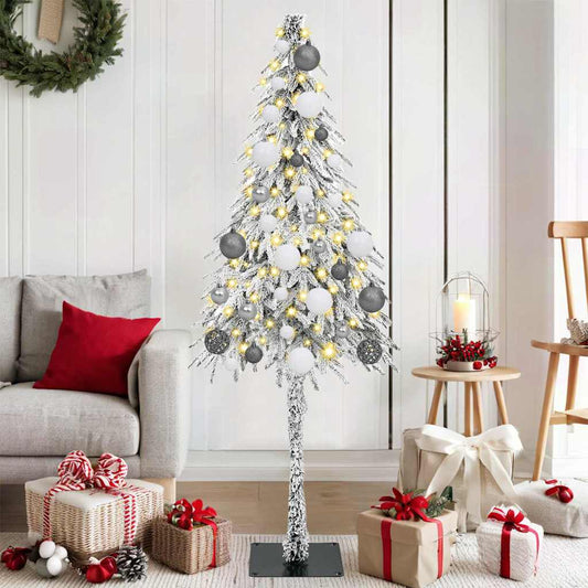 Kerstboom met 150 LED met standaard Wit 150 cm PE en staal
