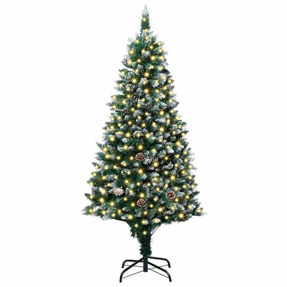 Kunstkerstboom Groen 180 cm PVC en Staal en Kunststof