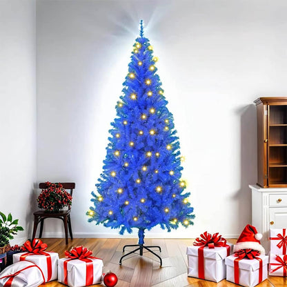 Kerstboom met 300 LED met standaard Blauw 180 cm PVC