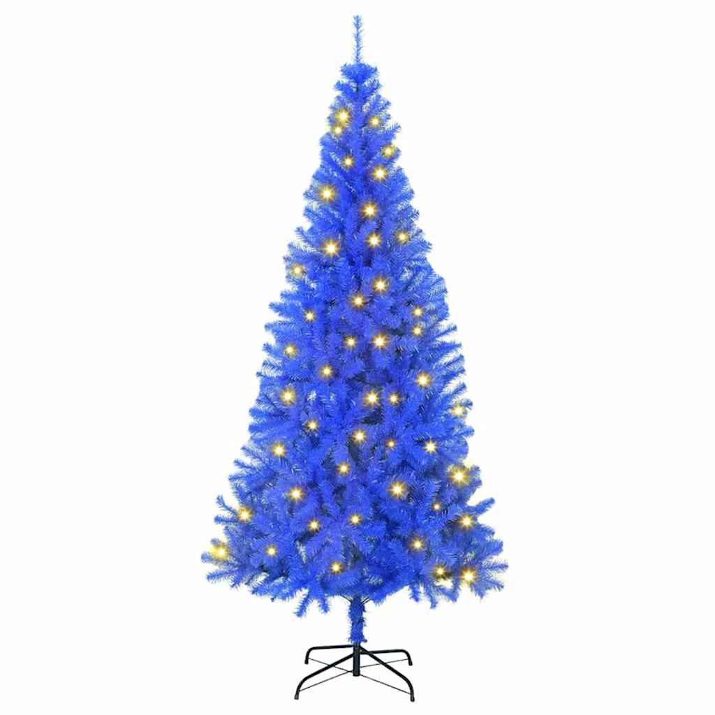 Kerstboom met 300 LED met standaard Blauw 180 cm PVC