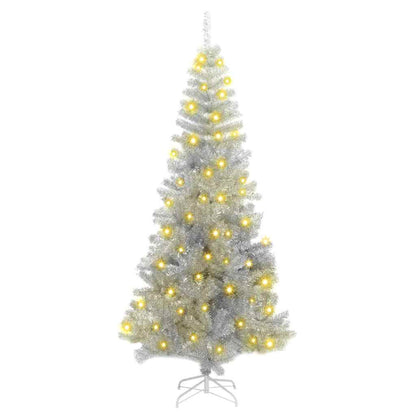 Kerstboom met 300 LED met standaard Zilver 180 cm PET