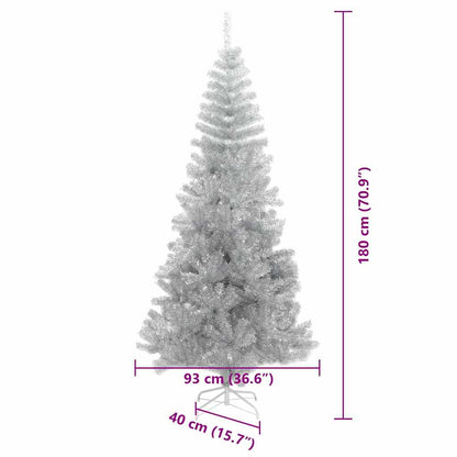 Kerstboom met 300 LED met standaard Zilver 180 cm PET
