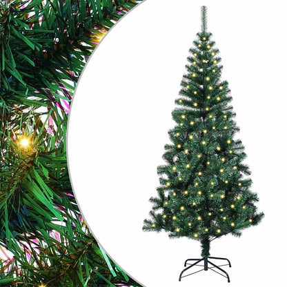 Kunstmatig Voorverlicht Kerstboom Groen 120 cm PVC en Metaal
